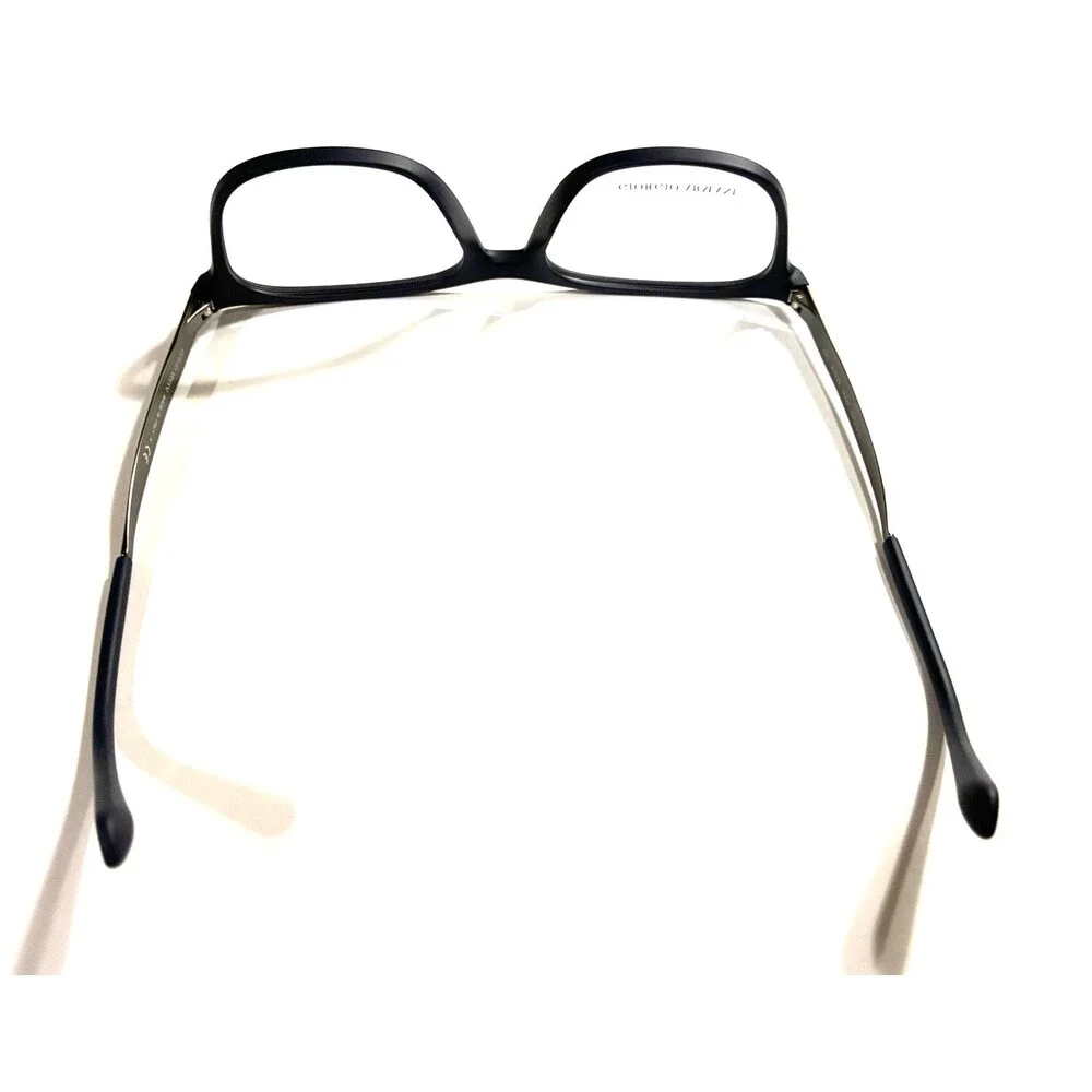 NEW Giorgio Armani AR7165 5065 Mens Blue Rubber Square Eyeglasses Frames 55/18